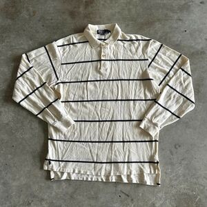 Vintage 80s Polo Ralph Lauren Made In USA Striped Rugby Long Sleeve Shirt Size L